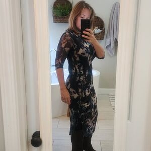 Elegant Black and Gray Women's Dress